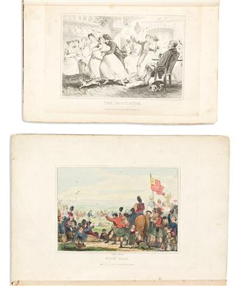 (BRITISH GENRE.) Two albums of engraved of costume, amusement, and sporting plates, mostly after [Francis Philip] Stephanoff.